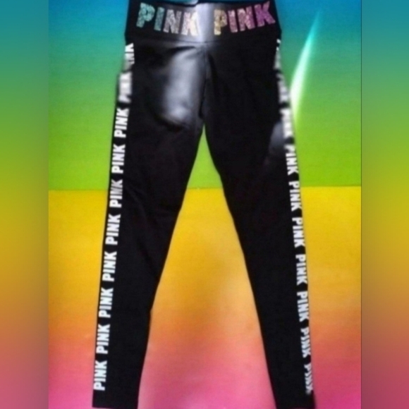 VS PINK bling leggings X-small like new - Picture 2 of 6